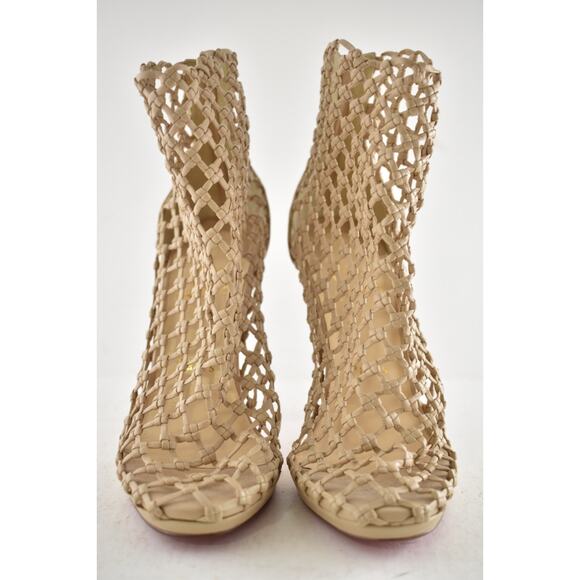 Christian Louboutin Porligat 120 Nu Nude Beige Caged Boot Bootie Heel Pump 36.5 - Picture 8 of 13